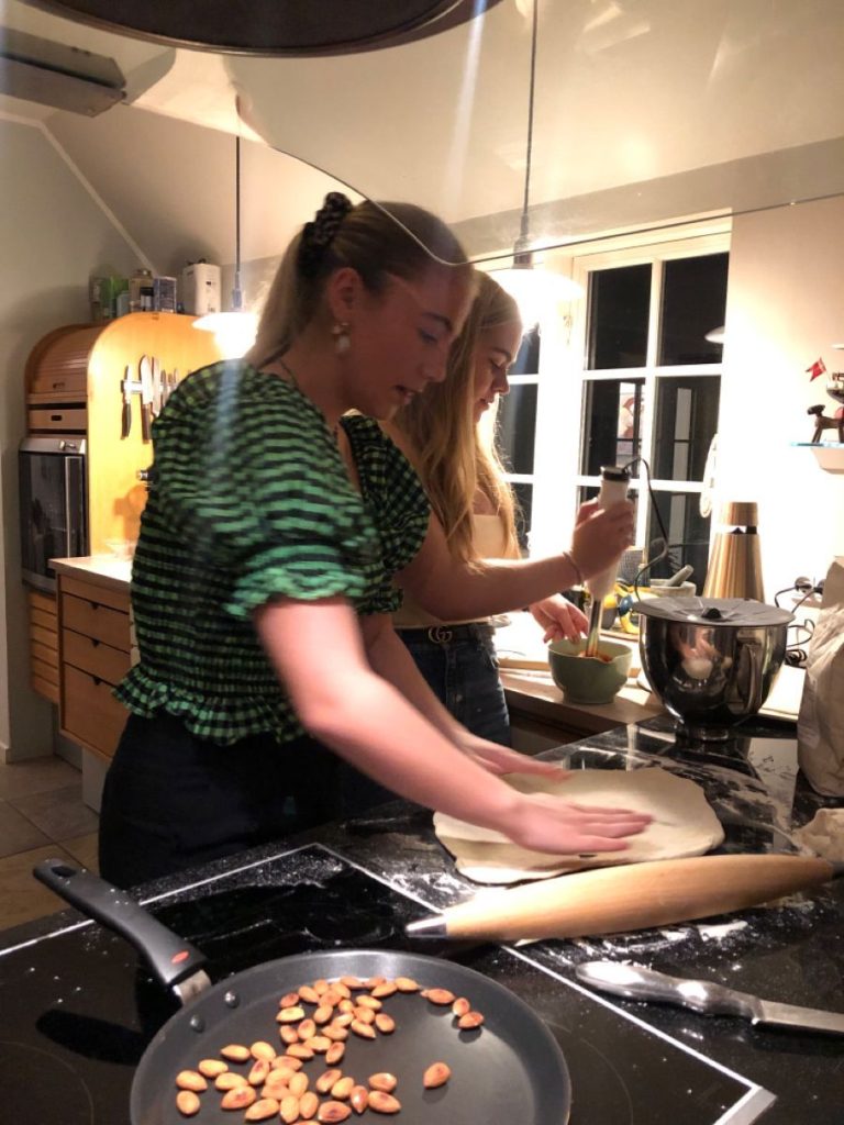 cooking with friends