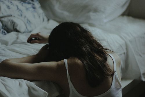 sad in bed