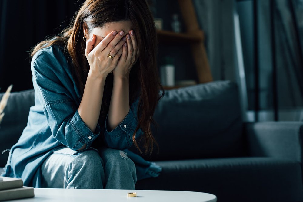 upset woman