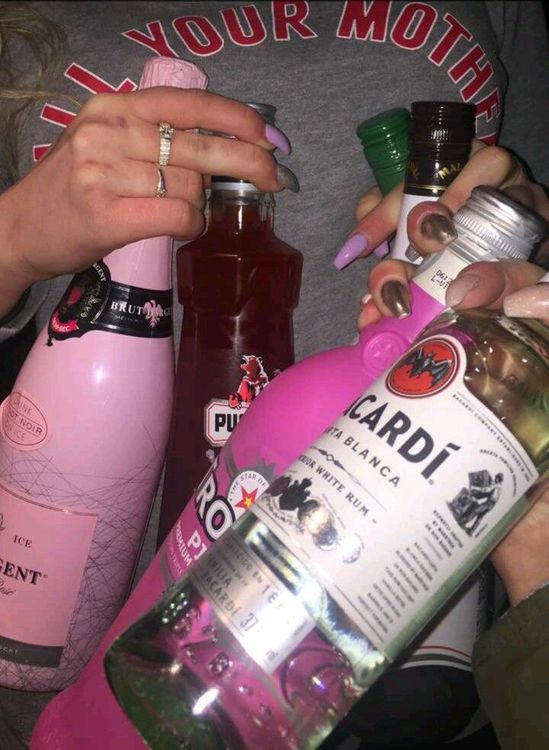 Holding Alcohol Bottles