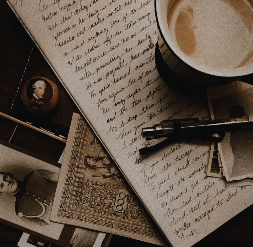 Slanted writing