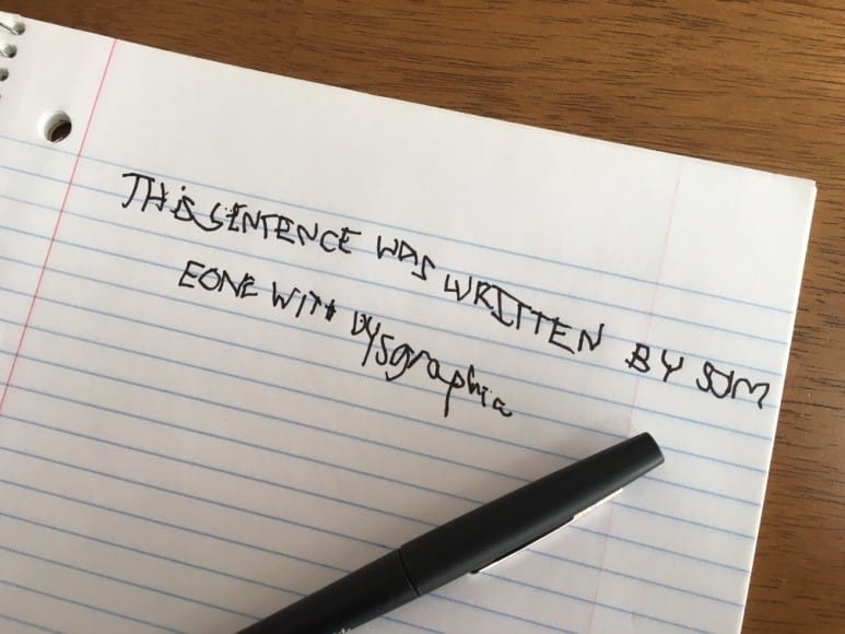 messy writing