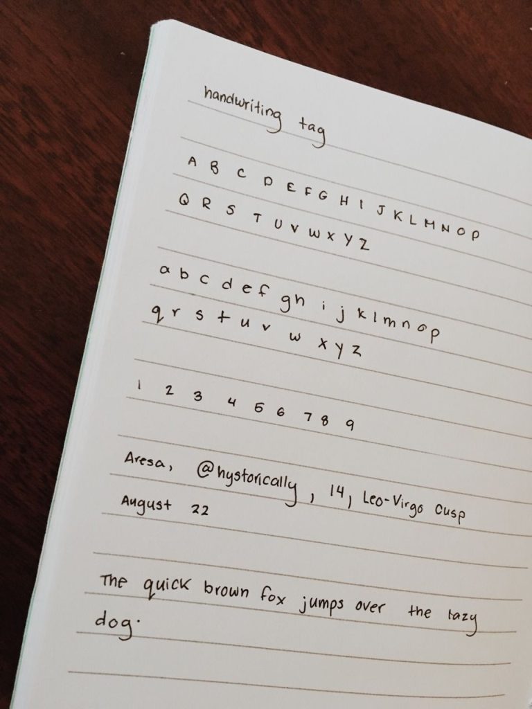 small handwriting
