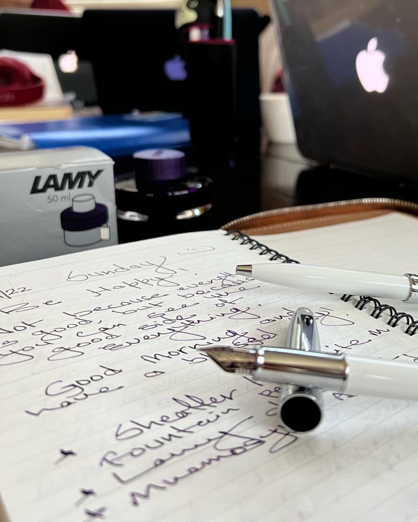 writing with fountain pen