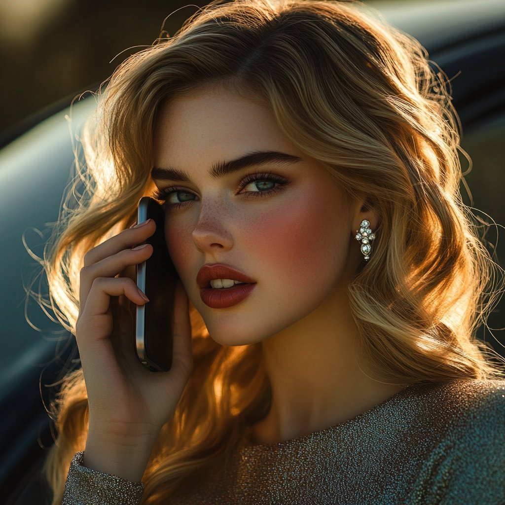 A woman talking on the phone | Source: Midjourney