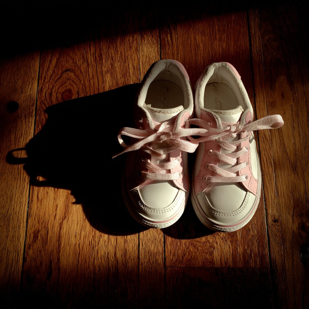 A pair of pink and white sneakers | Source: Midjourney