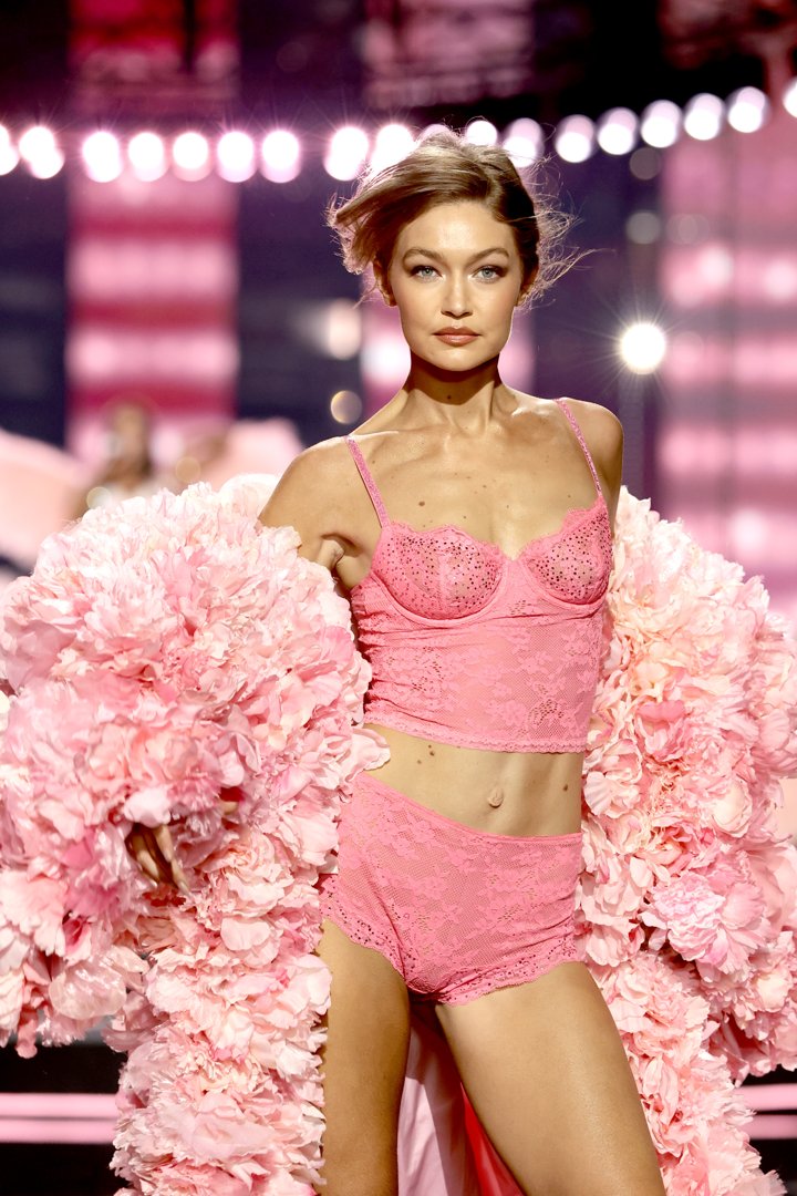 Gigi Hadid at the Victoria's Secret Fashion Show held at Steiner Studios on October 15, 2025 in New York | Source: Getty Images