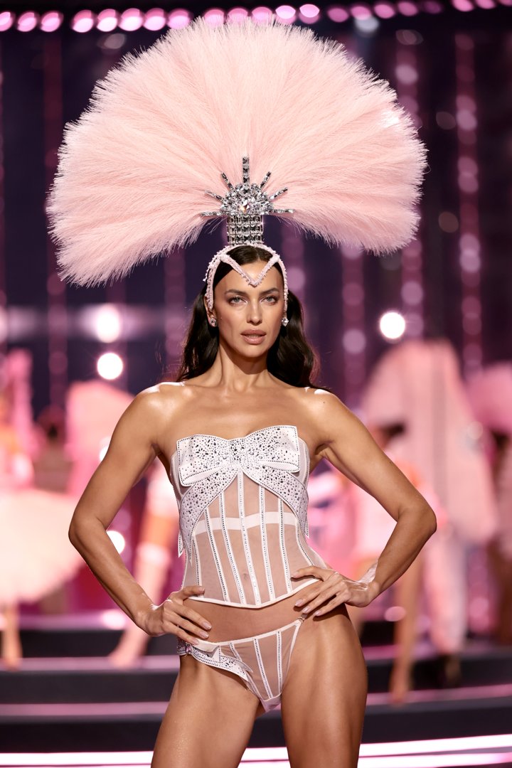 Irina Shayk at the Victoria's Secret Fashion Show held at Steiner Studios on October 15, 2025 in New York | Source: Getty Images