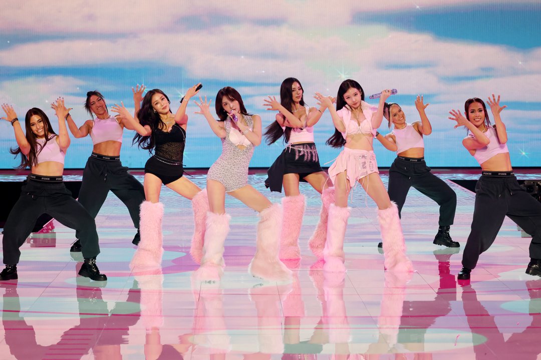 TWICE at the Victoria's Secret Fashion Show held at Steiner Studios on October 15, 2025 in New York | Source: Getty Images