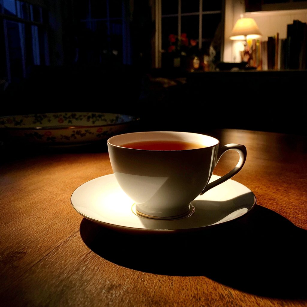 A cup of tea on a table | Source: Midjourney