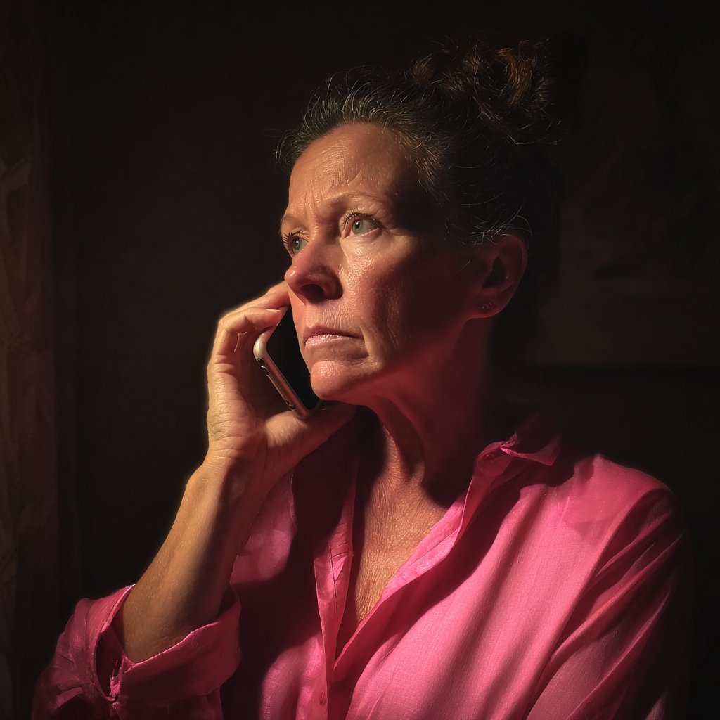 An older woman talking on a phone | Source: Midjourney