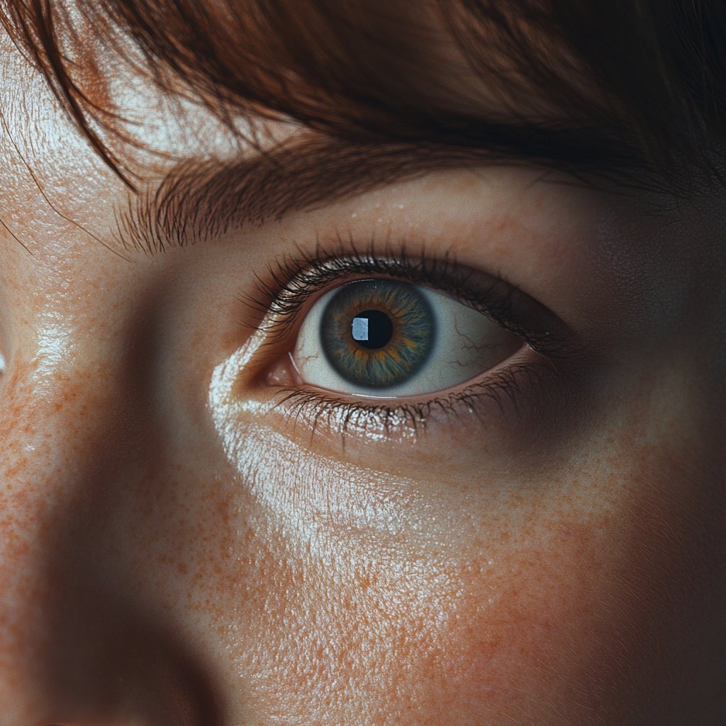 A close-up shot of a woman's face | Source: Midjourney