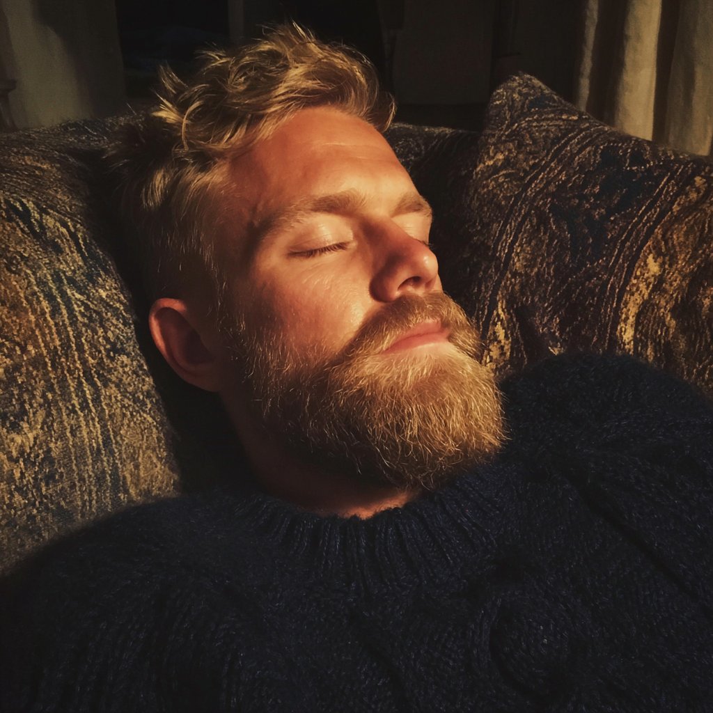 A man sleeping on a couch | Source: Midjourney