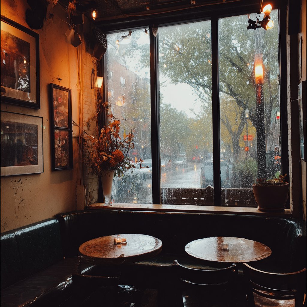 The interior of a cozy coffee shop | Source: Midjourney