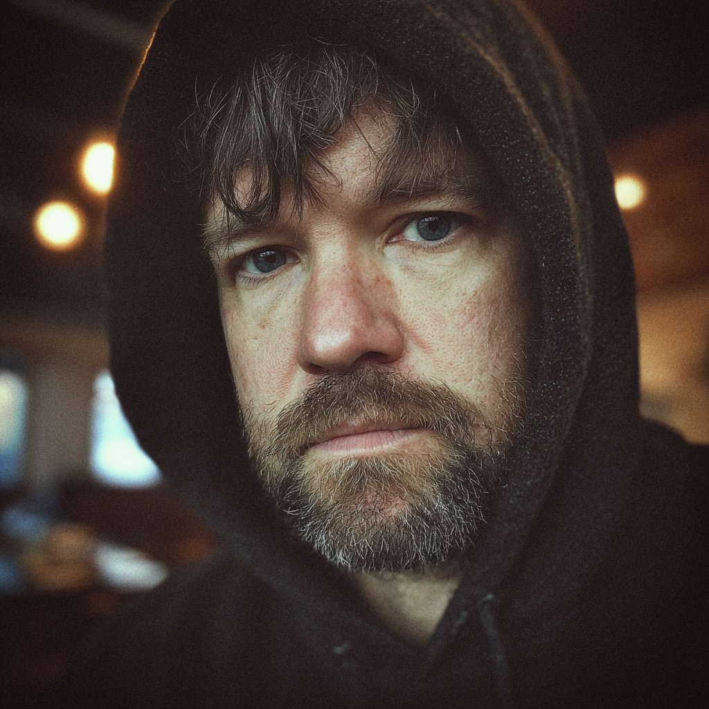 A man wearing a black hoodie | Source: Midjourney