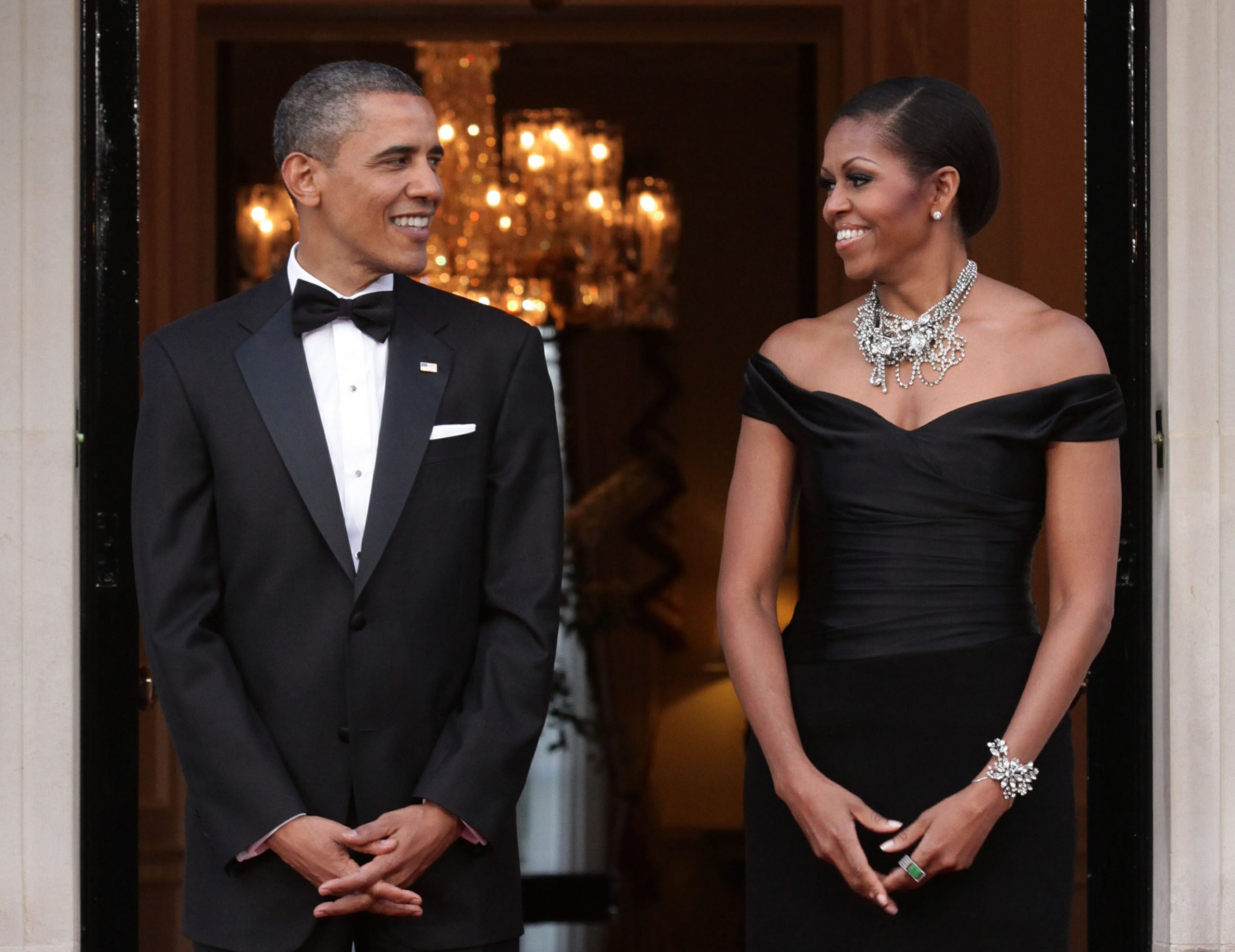 Barack and Michelle Obama arrive at Winfield House during their UK State Visit on May 25, 2011 | Source: Getty Images