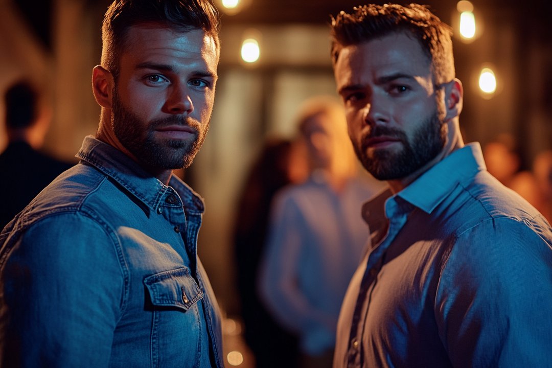 Two men looking straight ahead | Source: Midjourney