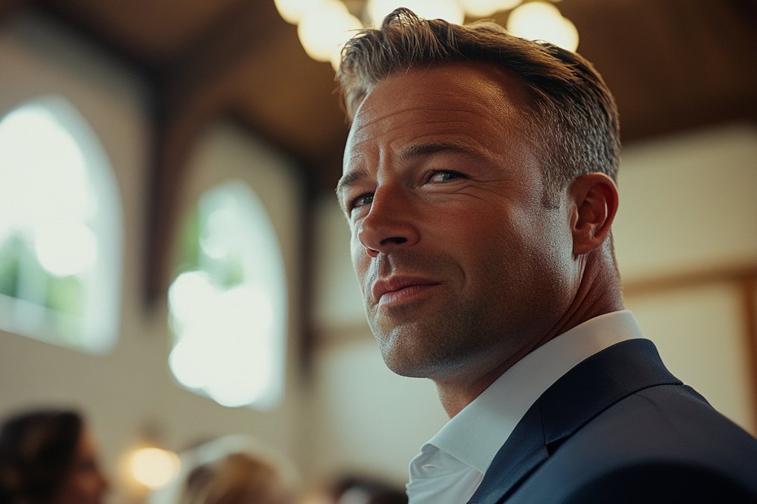 A man at his son's wedding | Source: Midjourney