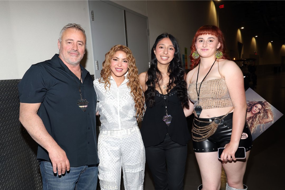 Matt and Marina LeBlanc with Shakira and a guest during