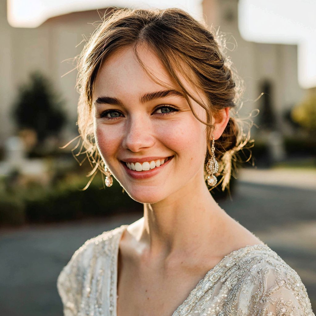 A smiling bride | Source: Midjourney