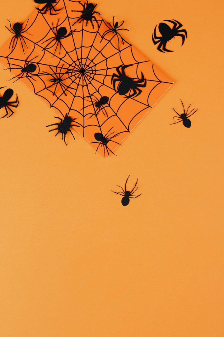 Homemade crafts on an orange surface | Source: Pexels