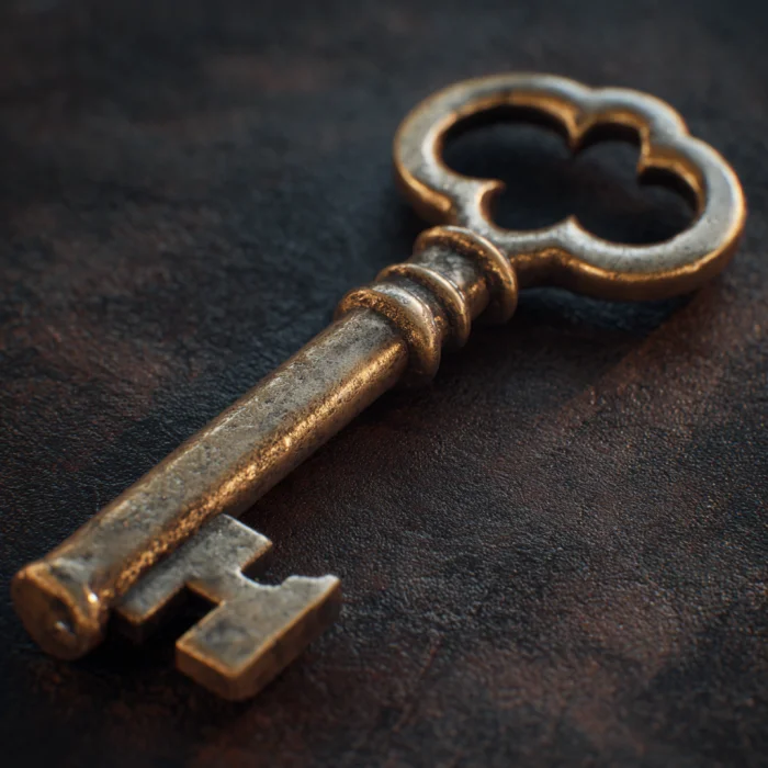 An old-fashioned brass key | Source: Midjourney