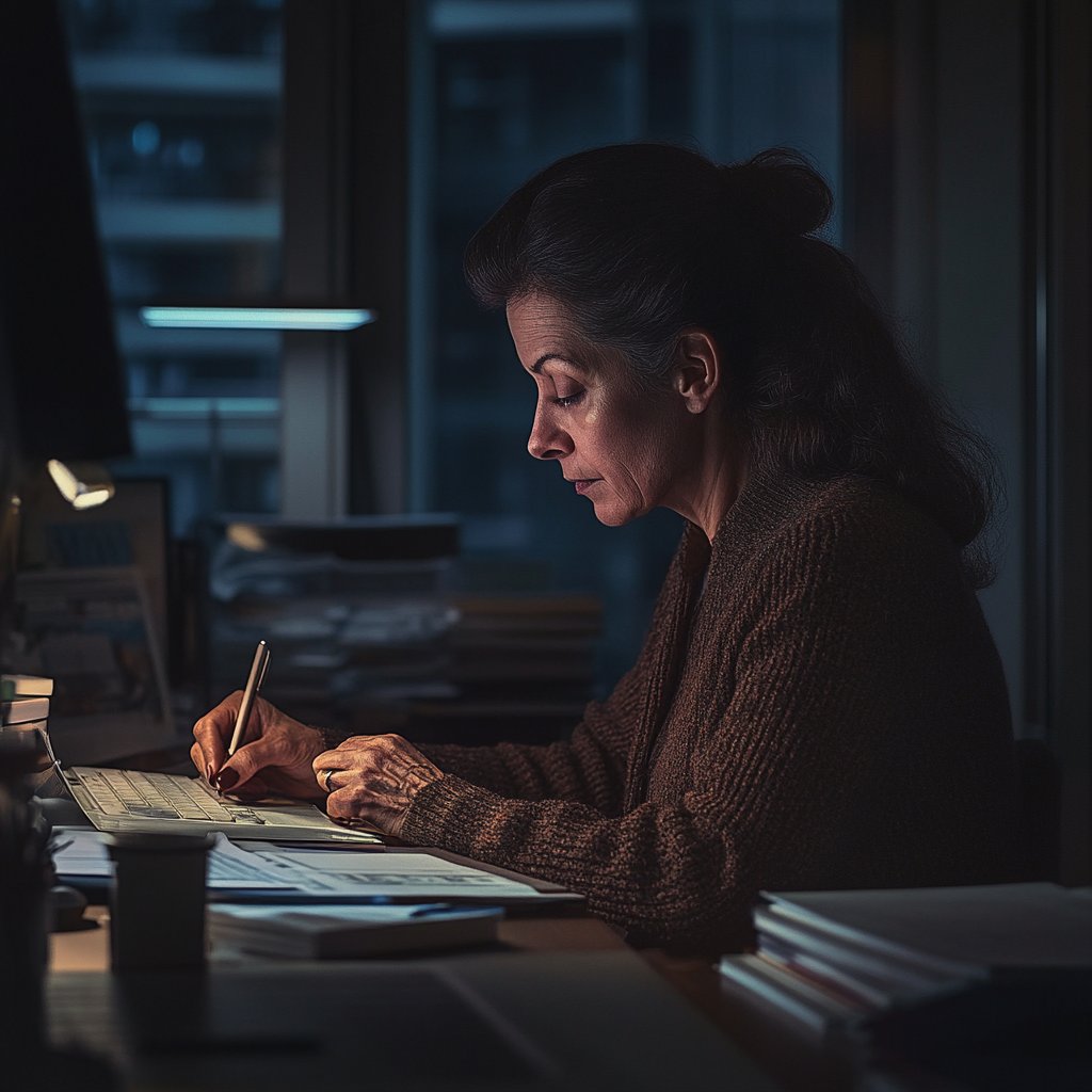 A woman working in an office | Source: Midjourney