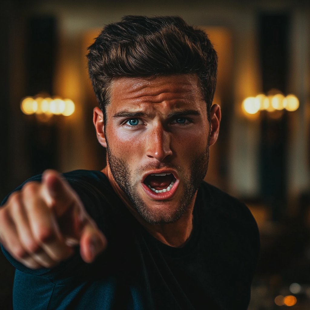 An angry man pointing his finger | Source: Midjourney