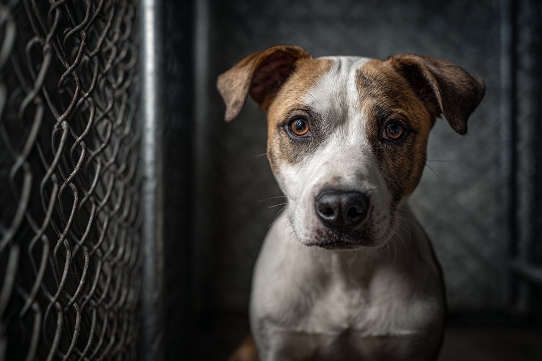 A dog in a shelter | Source: Midjourney