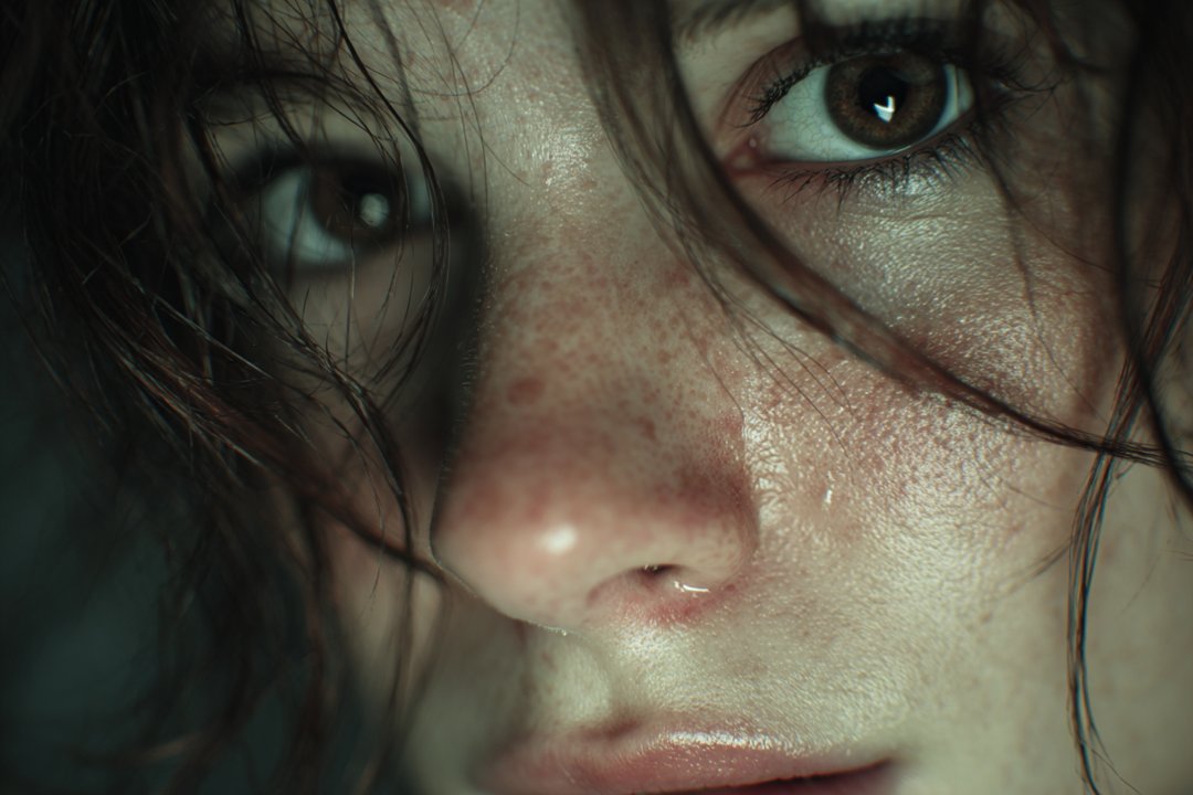 A close-up shot of a woman's face | Source: Midjourney