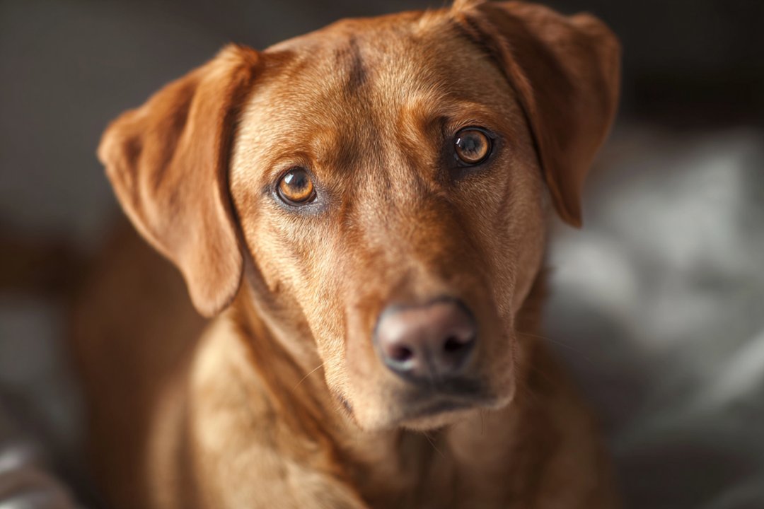 A dog looking straight ahead | Source: Midjourney