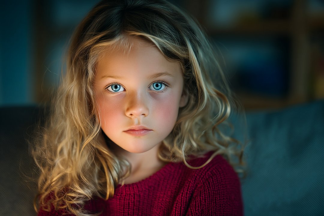 A girl sitting on a couch | Source: Midjourney