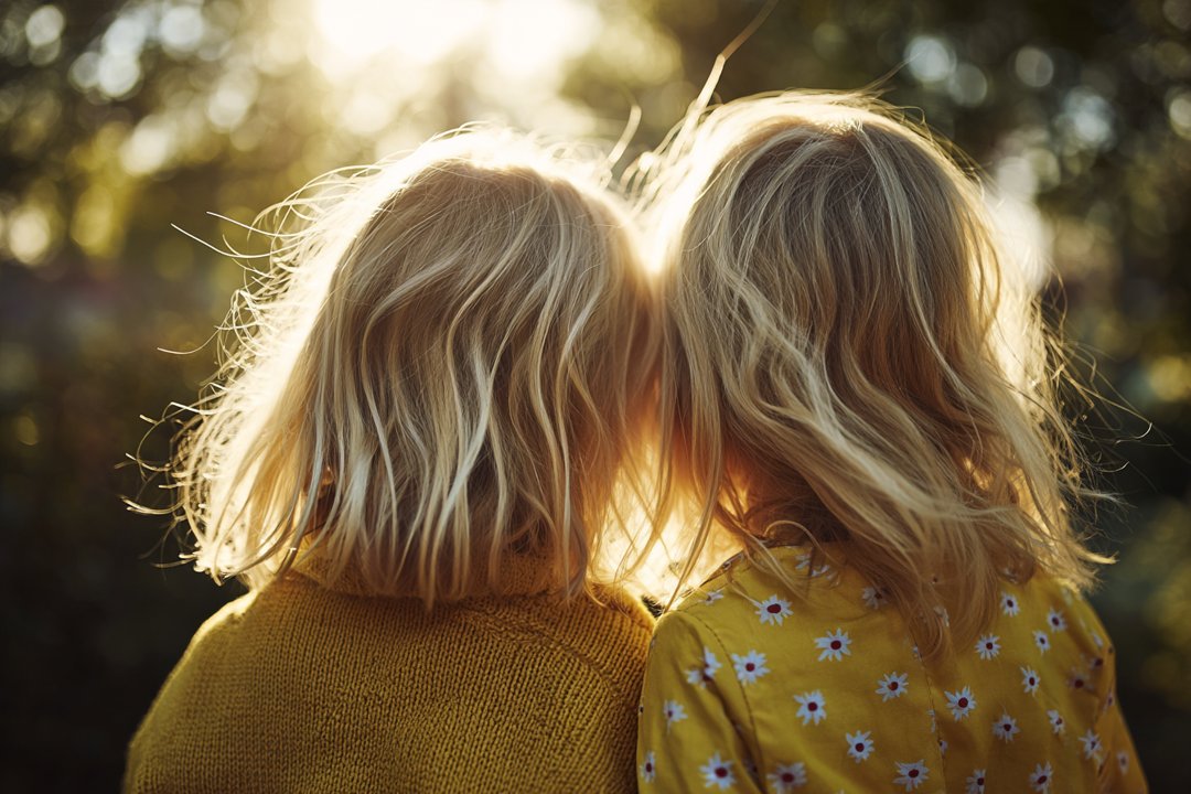 Two girls standing together | Source: Midjourney
