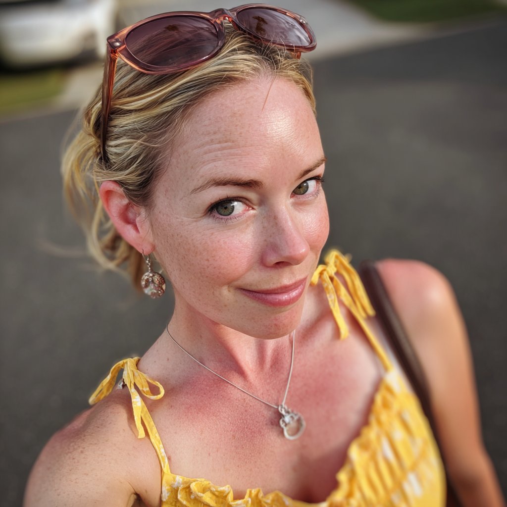 A smug woman wearing a yellow sundress | Source: Midjourney