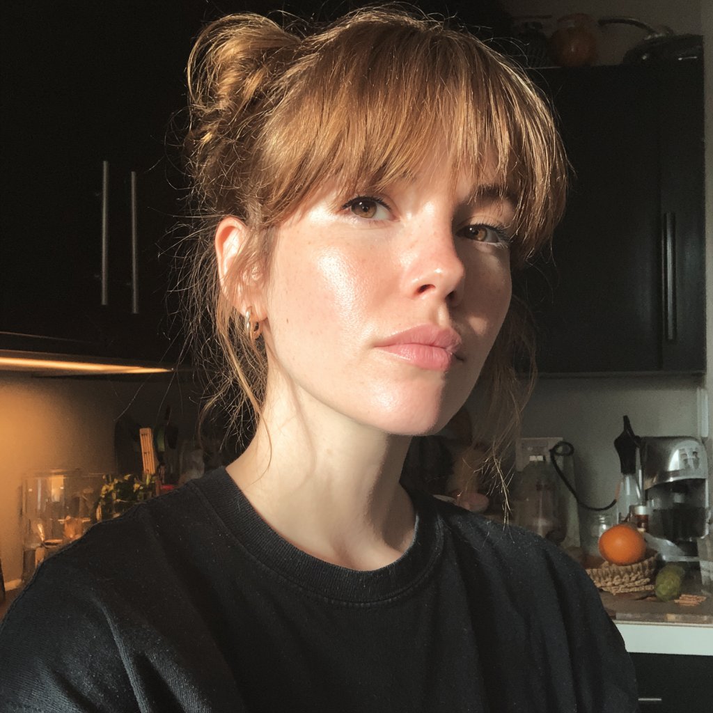 A pensive woman standing in a kitchen | Source: Midjourney