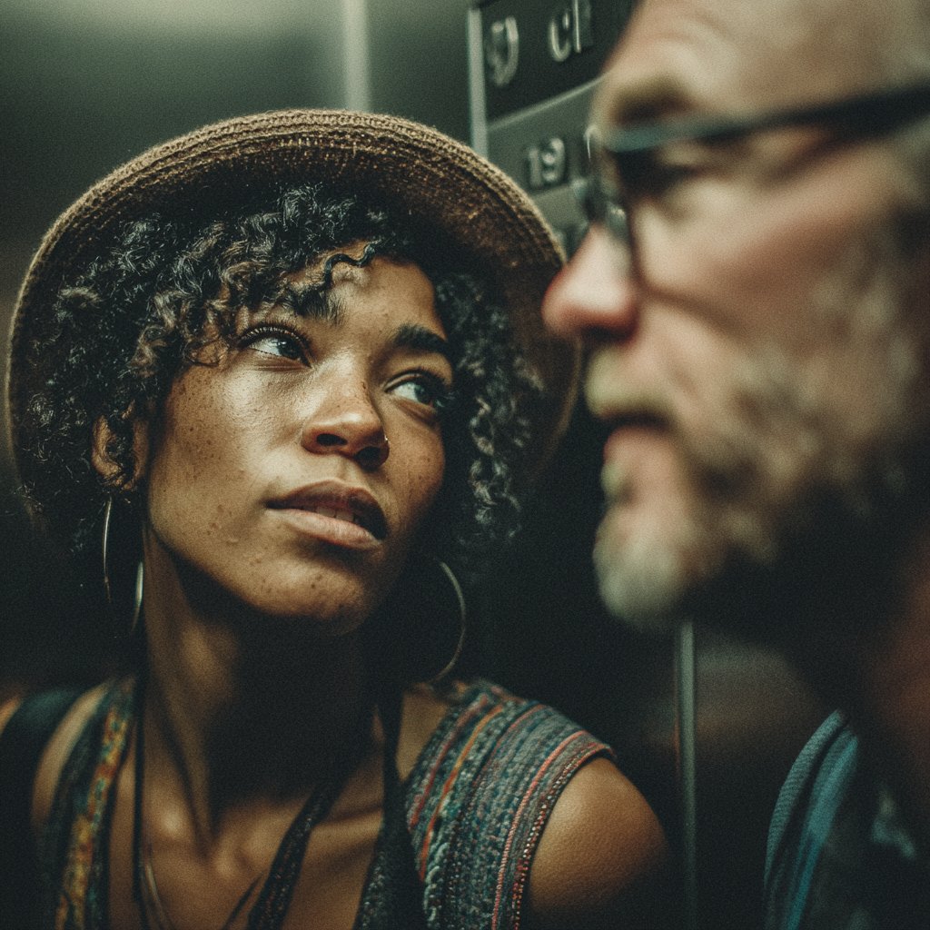 A woman talking to a man | Source: Midjourney