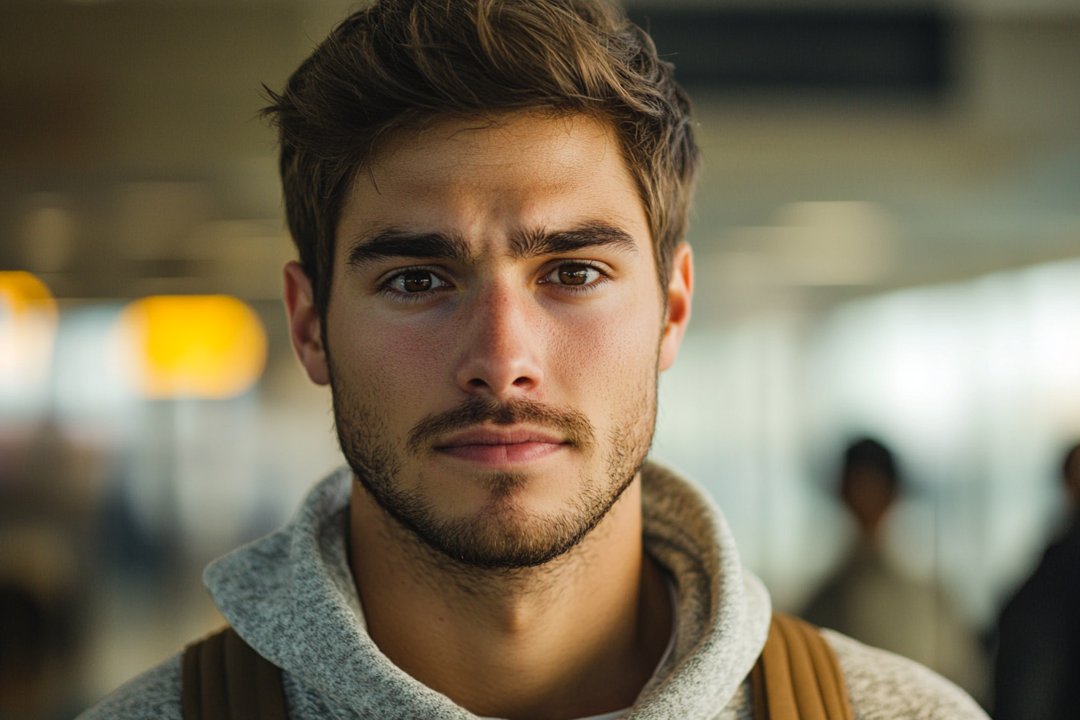A man standing at the airport | Source: Midjourney