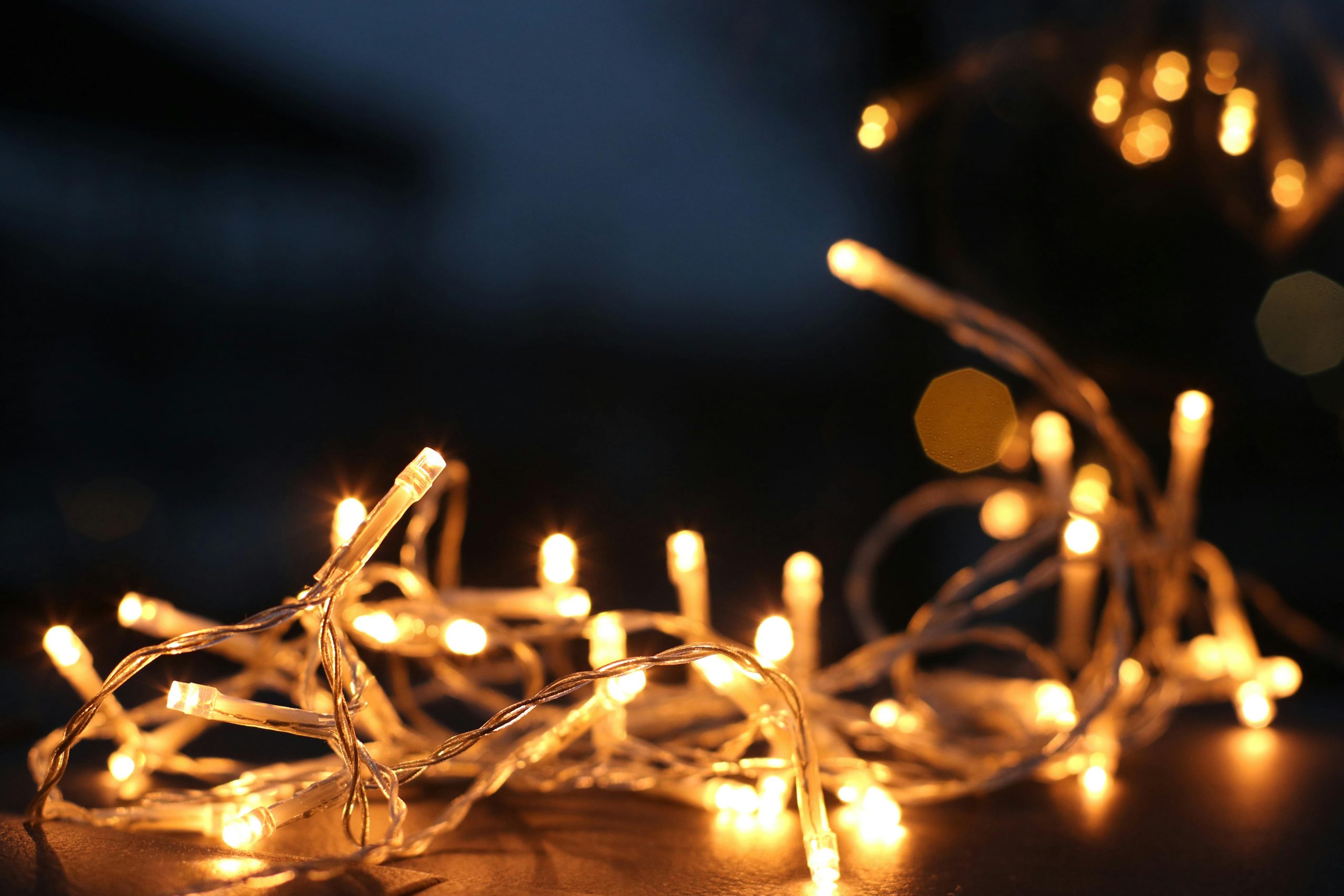 Lit up string lights | Source: Pexels