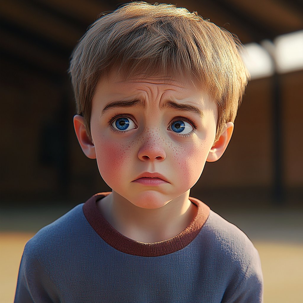 A sad little boy | Source: Midjourney