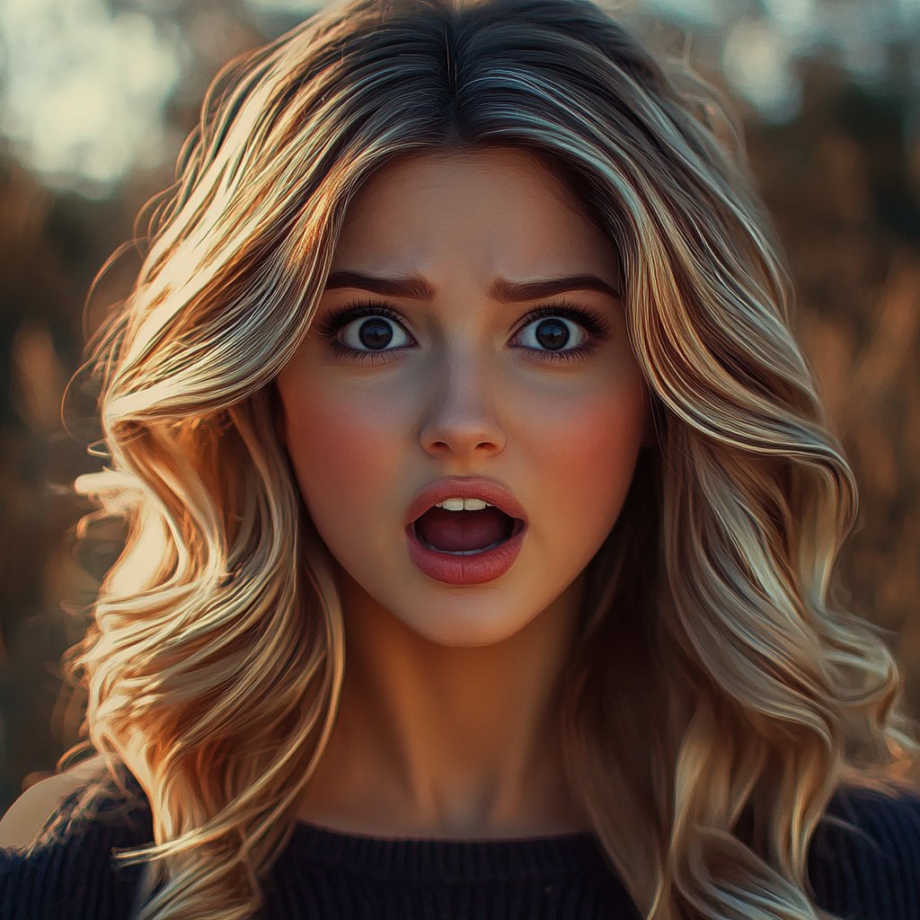 A startled woman | Source: Midjourney