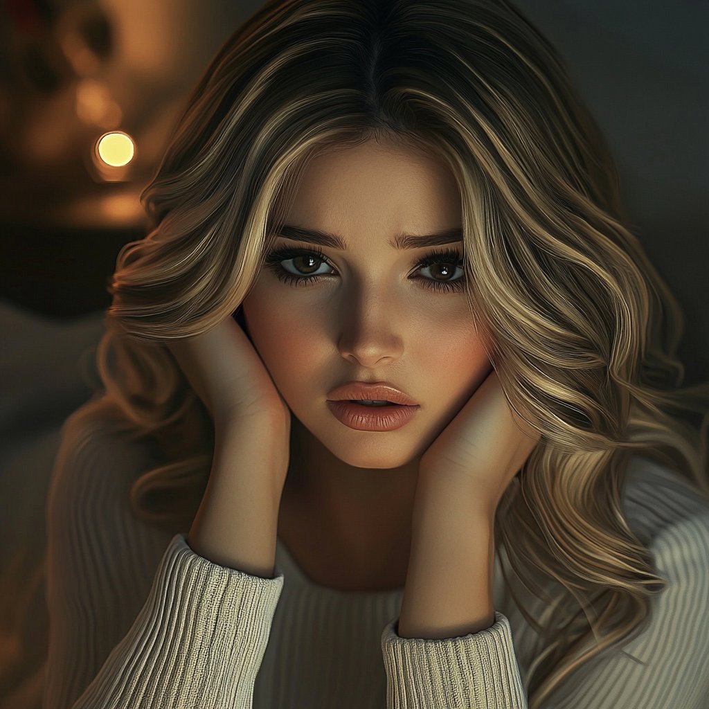 A stressed woman lost in thought | Source: Midjourney