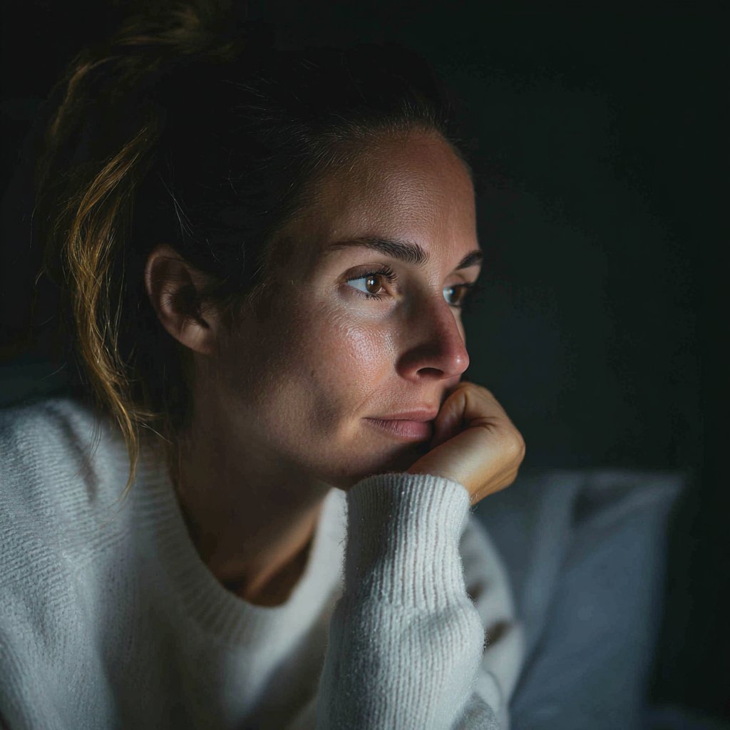 A woman wearing a white sweater | Source: Midjourney