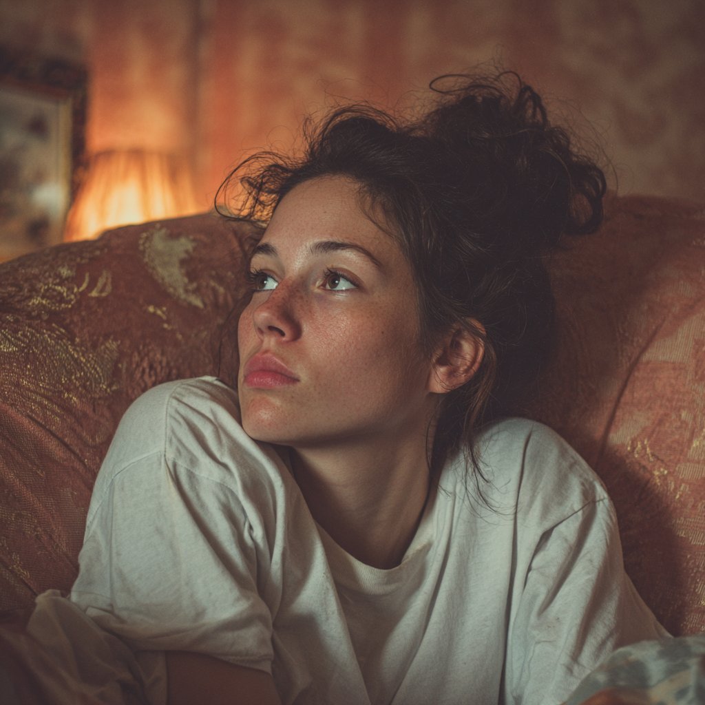 A woman lounging on a couch | Source: Midjourney