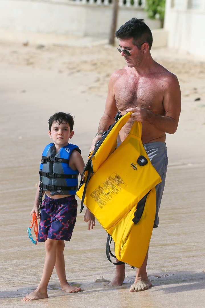 Simon and Eric Cowell seen in Bridgetown, Barbados, on December 22, 2019 | Source: Getty Images