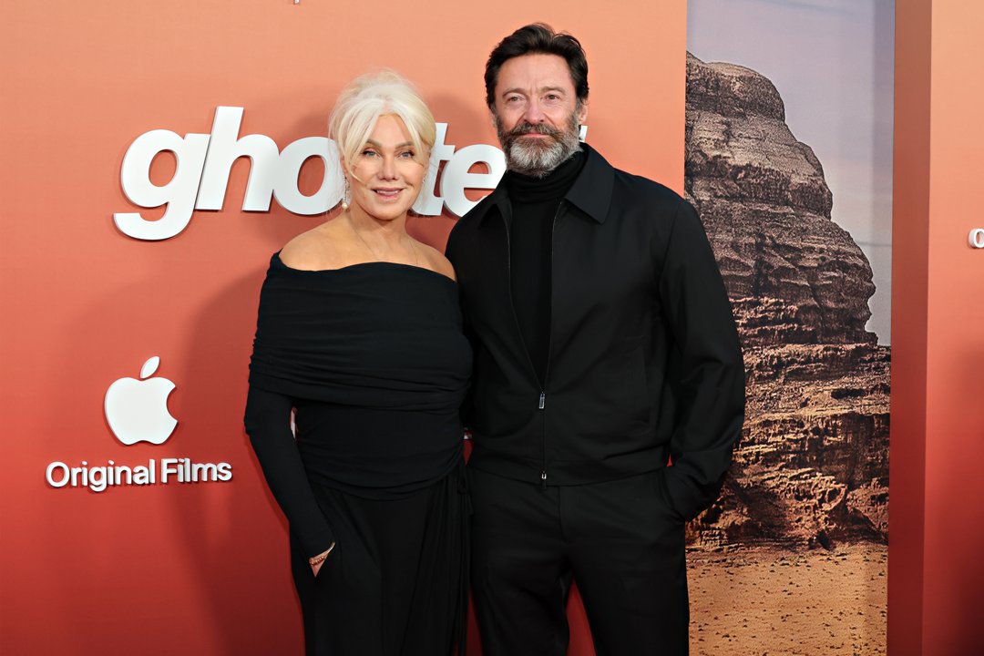 Deborra-Lee Furness and Hugh Jackman attend the Apple Original Films' 