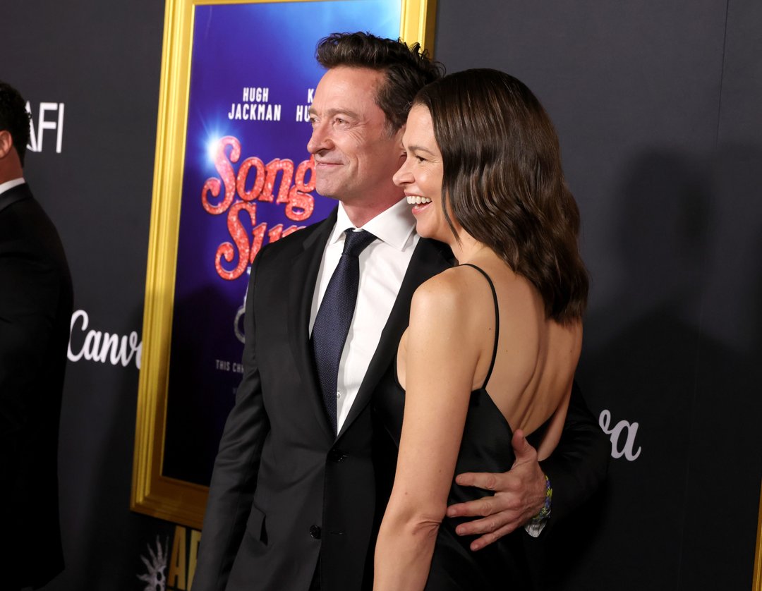 Hugh Jackman and Sutton Foster attend the closing night gala premiere of 