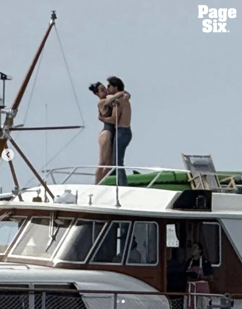 Katy Perry and Justin Trudeau off the coast of Santa Barbara, California, posted on October 13, 2025. | Source: Instagram/pagesix
