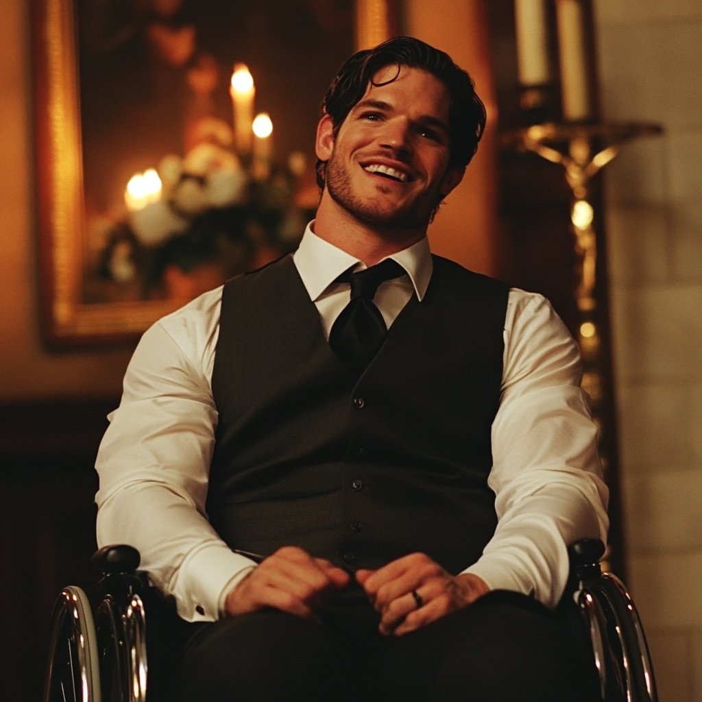 A happy groom in the church | Source: Midjourney