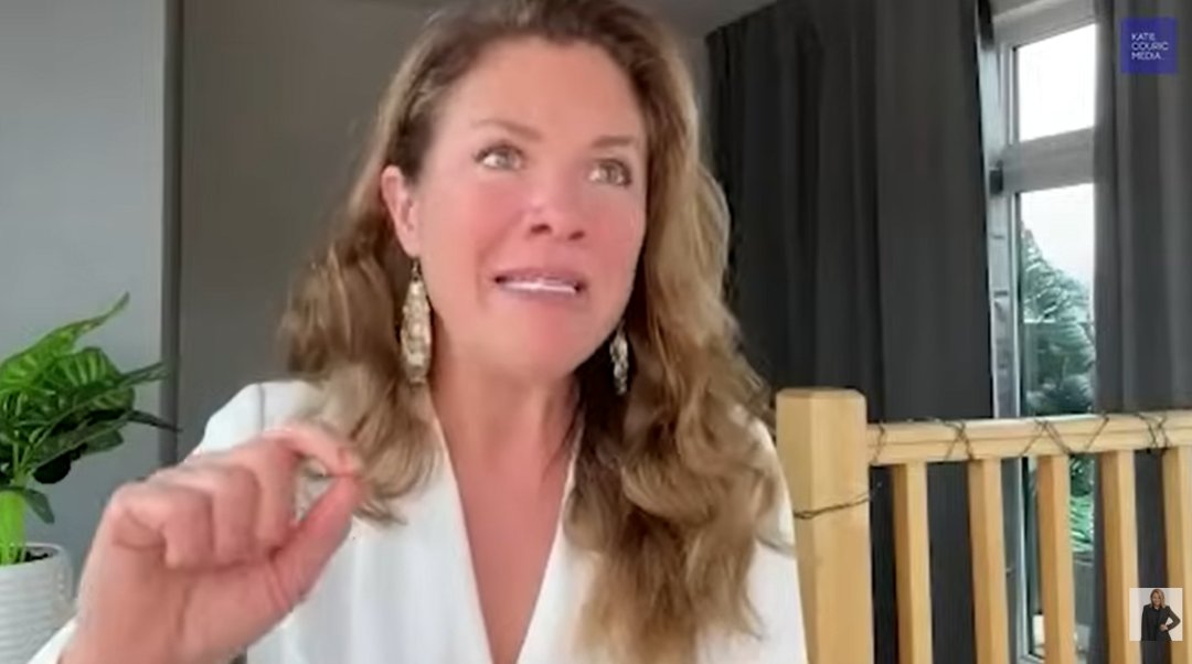 Sophie Grégoire Trudeau appears composed and thoughtful as she shares her personal experience with separation. | Source: YouTube/KatieCouric