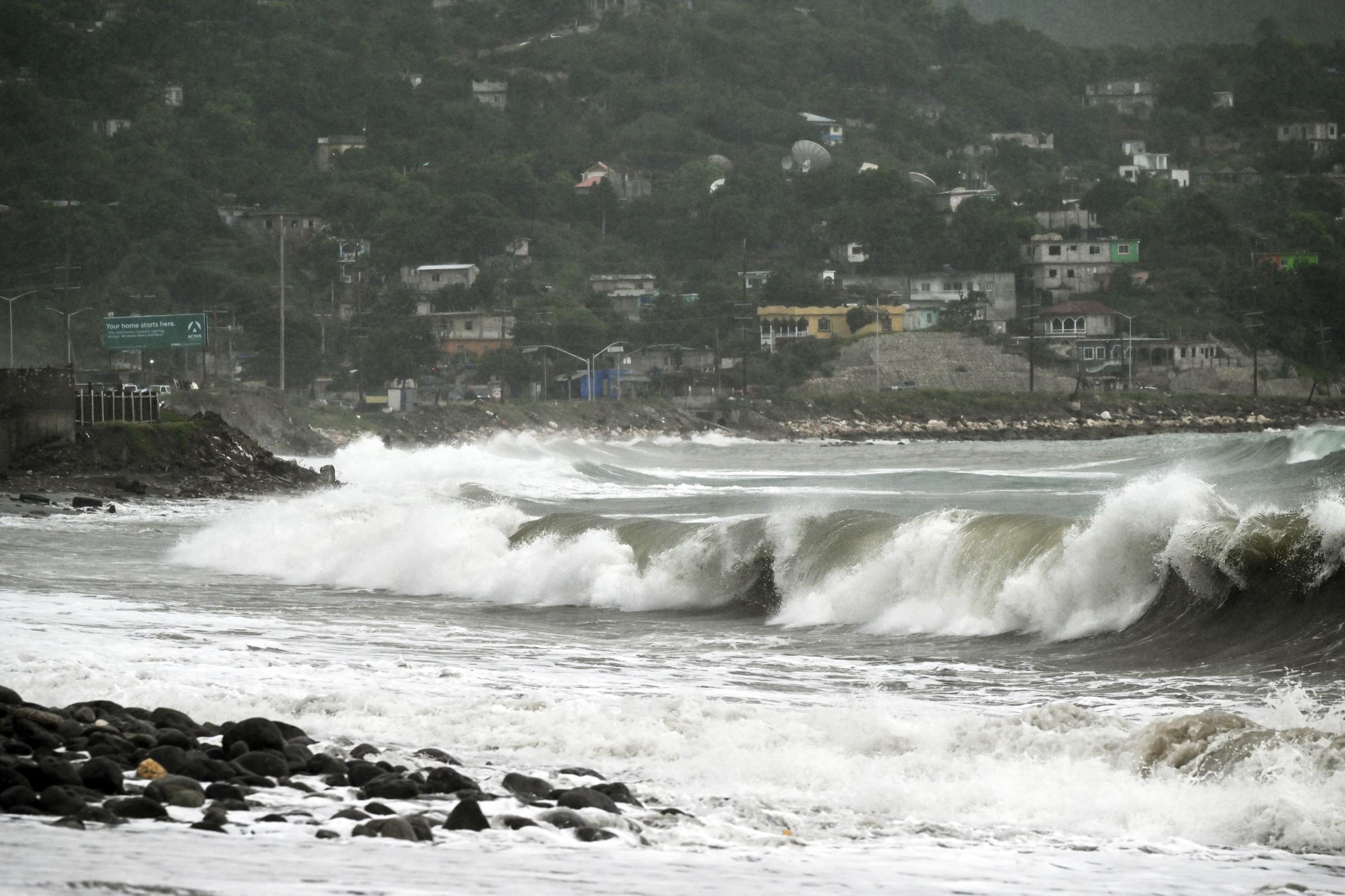 Storm surge is pictured before the arrival of Hurricane Melissa in the Caribbean Terrace area of Kingston, Jamaica, on October 25, 2025 | Source: Getty Images